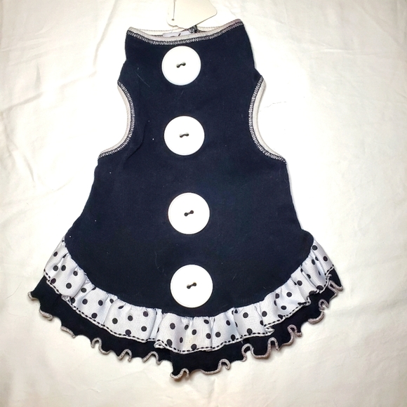 iseespot Black and White Ruffle Dress Size M